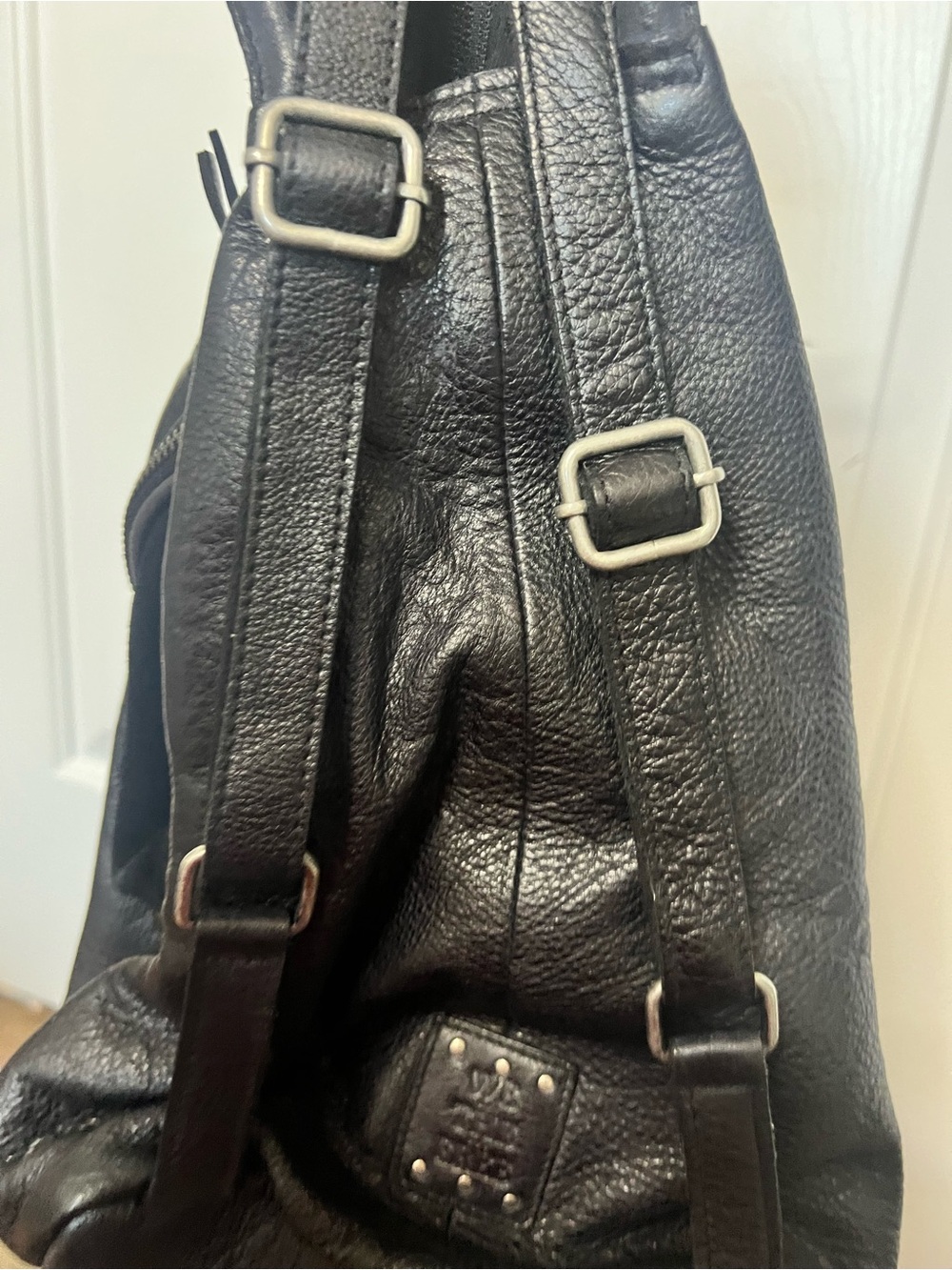 Free People We The Free Soho Convertible Leather Sling Backpack - Black - Picture 14 of 16